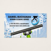 Window Squeegee | Zeepbellen | Spuitfles Visitekaartje (Voorkant)