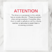 Window sticker om de politie van angst te advisere (Tas)