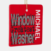 Window Washer Extraordinaire CUSTOM Keramisch Ornament (Rechts)