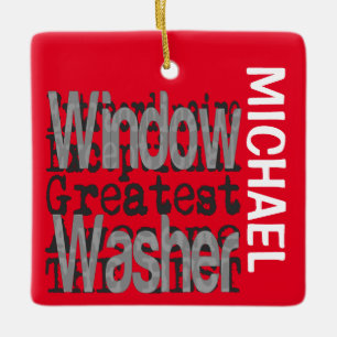 Window Washer Extraordinaire CUSTOM Keramisch Ornament