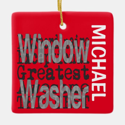 Window Washer Extraordinaire CUSTOM Keramisch Ornament (Voorkant)