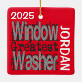 Window Washer Extraordinaire Keramisch Ornament (Achterkant)