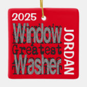 Window Washer Extraordinaire Keramisch Ornament (Voorkant)
