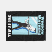 Window Washer Funny Window Washing Cleaner Quote  Fleece Deken (Voorkant (Horizontaal))