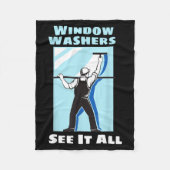Window Washer Funny Window Washing Cleaner Quote Fleece Deken (Voorkant)