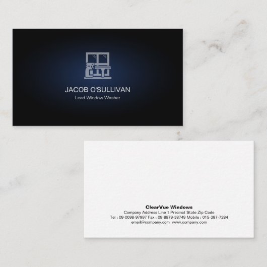 Window Washer Huis Reiniging Visitekaartje (Voorkant / Achterkant)