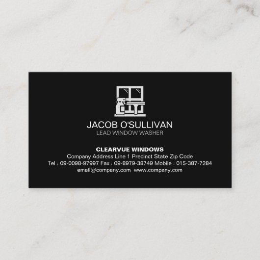 Window Washer Huis Reiniging Visitekaartje (Voorkant)