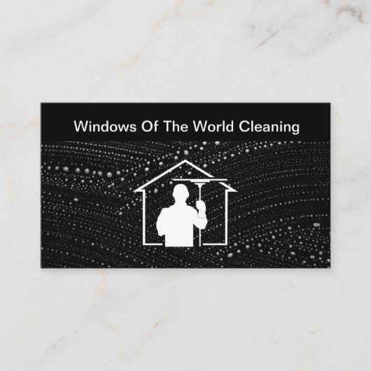 Window Washing Cleaning Service Visitekaartje (Voorkant)