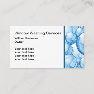 WIndow Wasseringservices Visitekaartje
