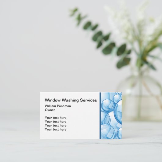 WIndow Wasseringservices Visitekaartje (Staand voorkant)