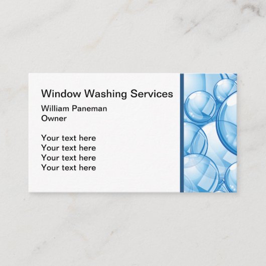WIndow Wasseringservices Visitekaartje (Voorkant)