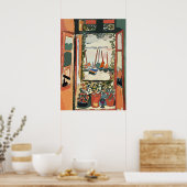 Window & Wine Glass Abstract Poster (Keuken)