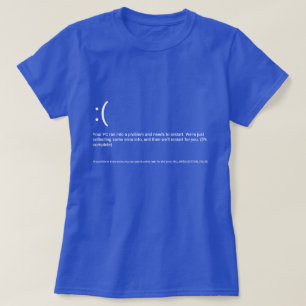 Windows 10 Blue Screen of Death - Front Design T-shirt