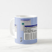 Windows 95 Computer Thema Verjaardag Aangepast Koffiemok (Voorkant links)