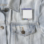 Windows 95 MS Paint Vierkante Button 5,1 Cm (In situ)