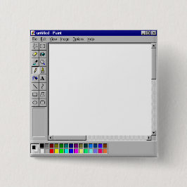 Windows 95 MS Paint Vierkante Button 5,1 Cm