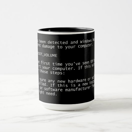 Windows Blue Screen of Death - BSOD - Black Mok (Midden)