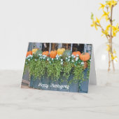 Windows Box Autumn Card Kaart (Gele Bloem)
