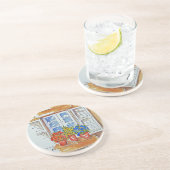 Windows Cheer op Sandstone-Onderzetters Zandsteen Onderzetter (Zijkant)