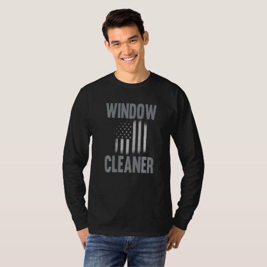 Windows Cleaner Cleaning 24 T-shirt (Voorkant volledig)