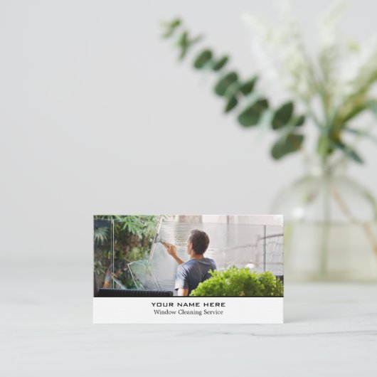 Windows Cleaner, Cleaning Service Visitekaartje (Staand voorkant)