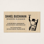 Windows Cleaner op Ladder Visitekaartje (Voorkant)