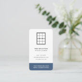 Windows Cleaner vandaag - Blauw bezoek Visitekaartje (Staand voorkant)