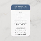 Windows Cleaner vandaag - Blauw bezoek Visitekaartje (Achterkant)