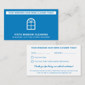 Windows Cleaner vandaag - Blauw Visitekaartje (Voorkant / Achterkant)