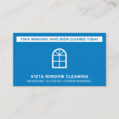 Windows Cleaner vandaag - Blauw Visitekaartje (Voorkant)