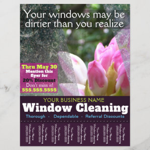 Windows Cleaning Business - Aangepaste 8 x 11 aanb Flyer
