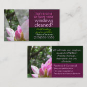 Windows Cleaning Business Service  Card Visitekaartje (Voorkant / Achterkant)
