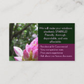 Windows Cleaning Business Service  Card Visitekaartje (Achterkant)