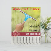 Windows Cleaning Service Small Business Flyer (Staand voorkant)