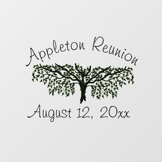 Windows Cling - Oak Tree- en Event Name Dates Raamsticker (Vel)