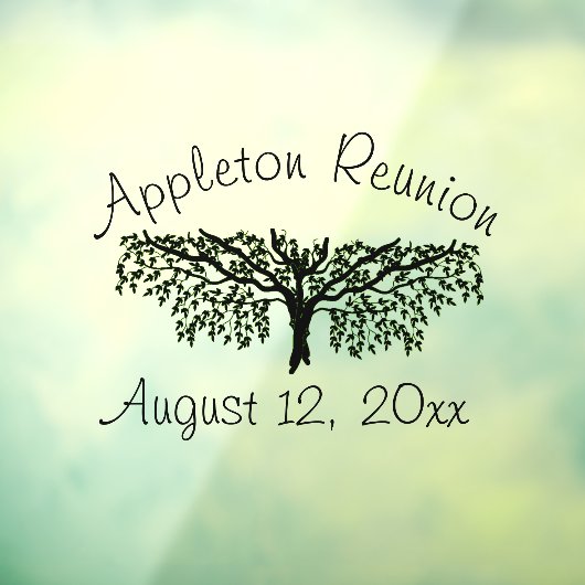 Windows Cling - Oak Tree- en Event Name Dates Raamsticker (Vel 3)