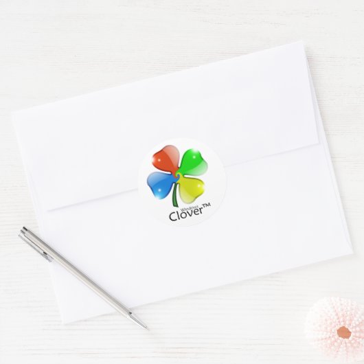 Windows Clover Edition Ronde Sticker (Envelop)