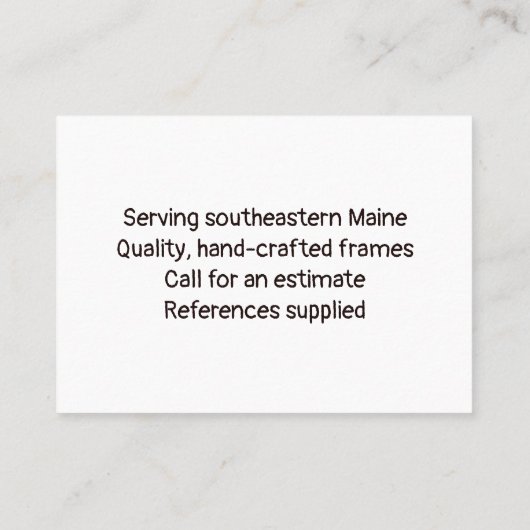 Windows Company Home Builder Visitekaartje (Achterkant)