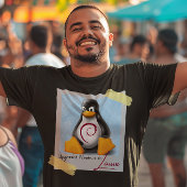 Windows Debian Linux TUX geüpgraded T-shirt