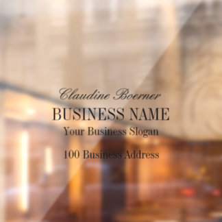 Windows Decal Clings Business Home