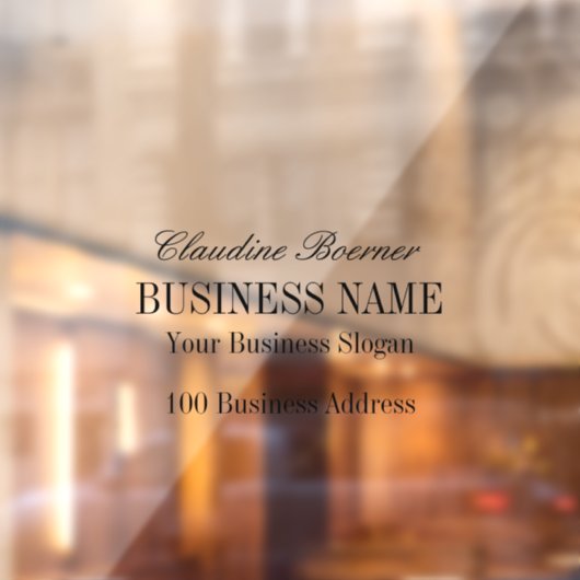 Windows Decal Clings Business Home (Vel 2)