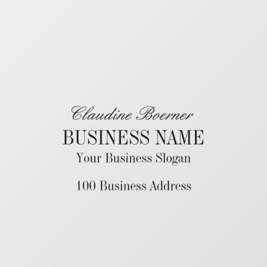 Windows Decal Clings Business Home (Vel)