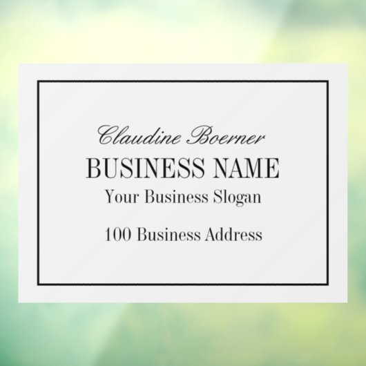 Windows Decal Clings Business Home (Vel 3)