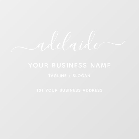 Windows Decal Clings Business Home Script Name Sig (Vel)