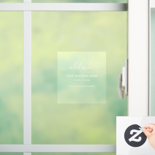 Windows Decal Clings Business Home Script Name Sig (Huis)