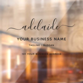 Windows Decal Clings Business Home Script Name Sig