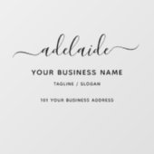 Windows Decal Clings Business Home Script Name Sig (Vel)