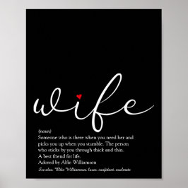 Windows Definitie Chic Script Red Love Heart Fun Poster