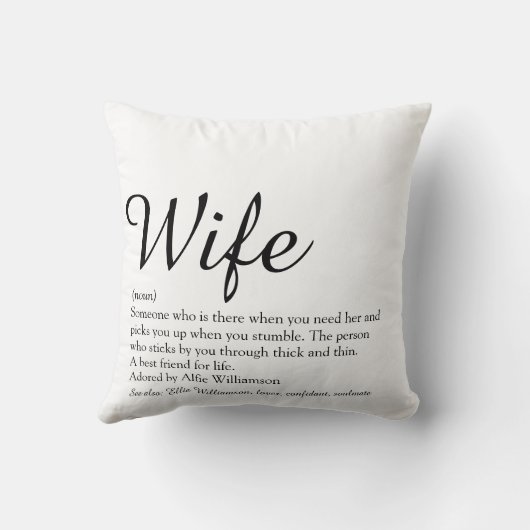 Windows Definition Black en White Chic Script Fun Kussen (Achterkant)