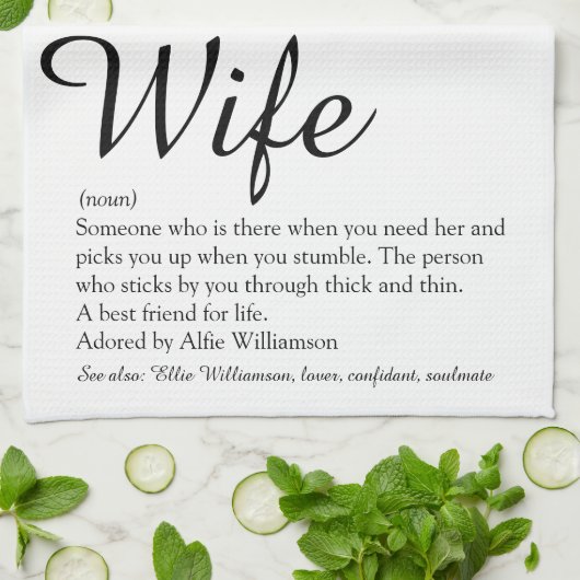 Windows Definition Chic Script Black en White Fun Theedoek (Gevouwen)